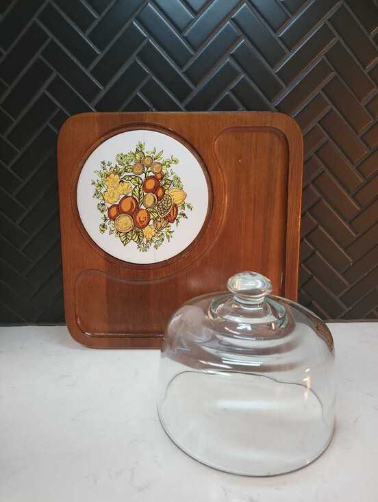 Goodwood Other - Vintage Goodwood Cheese Tray With Spice Of Life Tile & Cloche